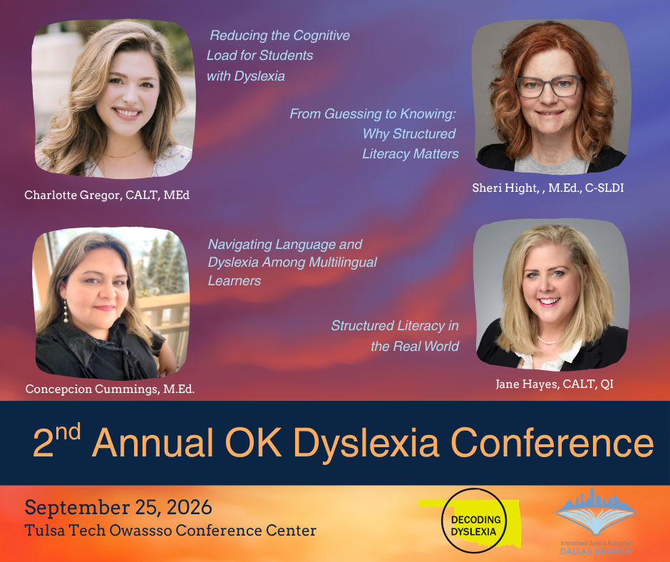 Oklahoma Regional Dyslexia Conference - 2nd Annual speakers